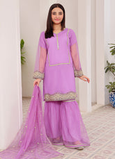 Embroidered formal 3 piece suit for girls