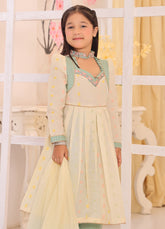 Khaddar Embroidered Outfit Set — Pale Yellow