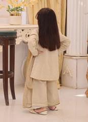 khaddar formal 3 piece stitched suit for kids