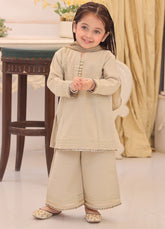 khaddar formal 3 piece stitched suit for kids