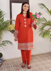 Embroidered lawn 3 piece suit for teens