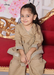 khaddar formal 3 piece stitched suit for kids