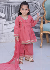 khaddar formal 3 piece stitched suit for kids