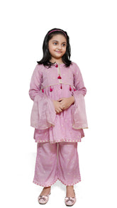 Pink kids stitched 3pc suit