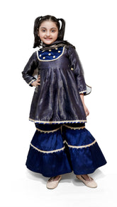 Dark blue kids stitched 3pc suit