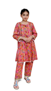 Printed kids 2pc stitched suit