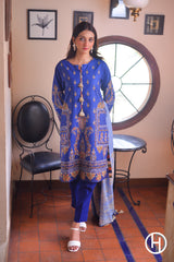 PRINTED CAMBRIC 2PCS STITCHED (KHPC-2)