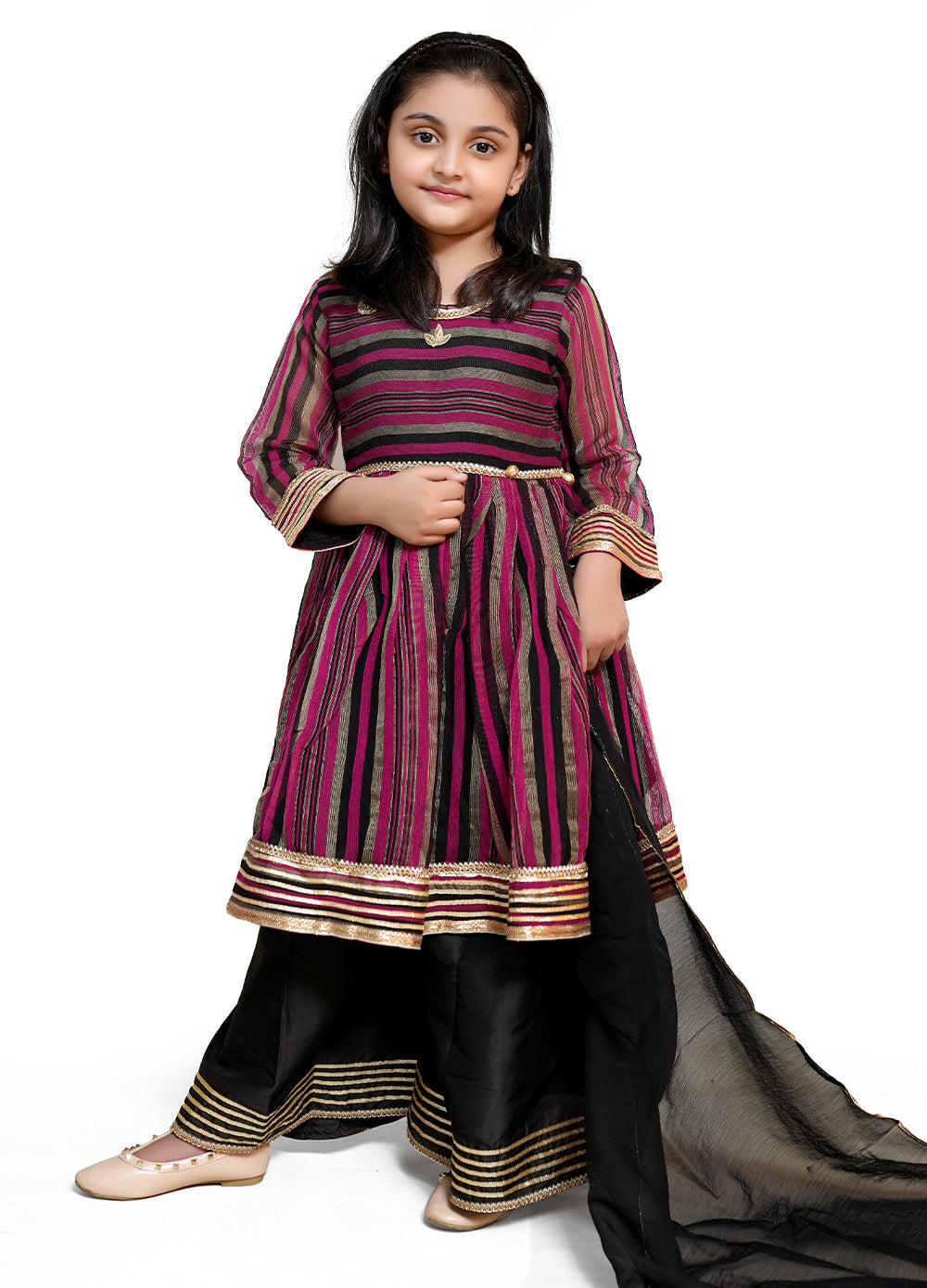 Grils formal 3 piece stitched suit