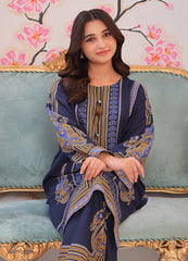 Khaddar Navy Kurti with Coordinating Trouser