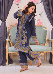 Khaddar Navy Kurti with Coordinating Trouser
