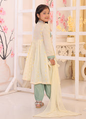 Khaddar Embroidered Outfit Set — Pale Yellow
