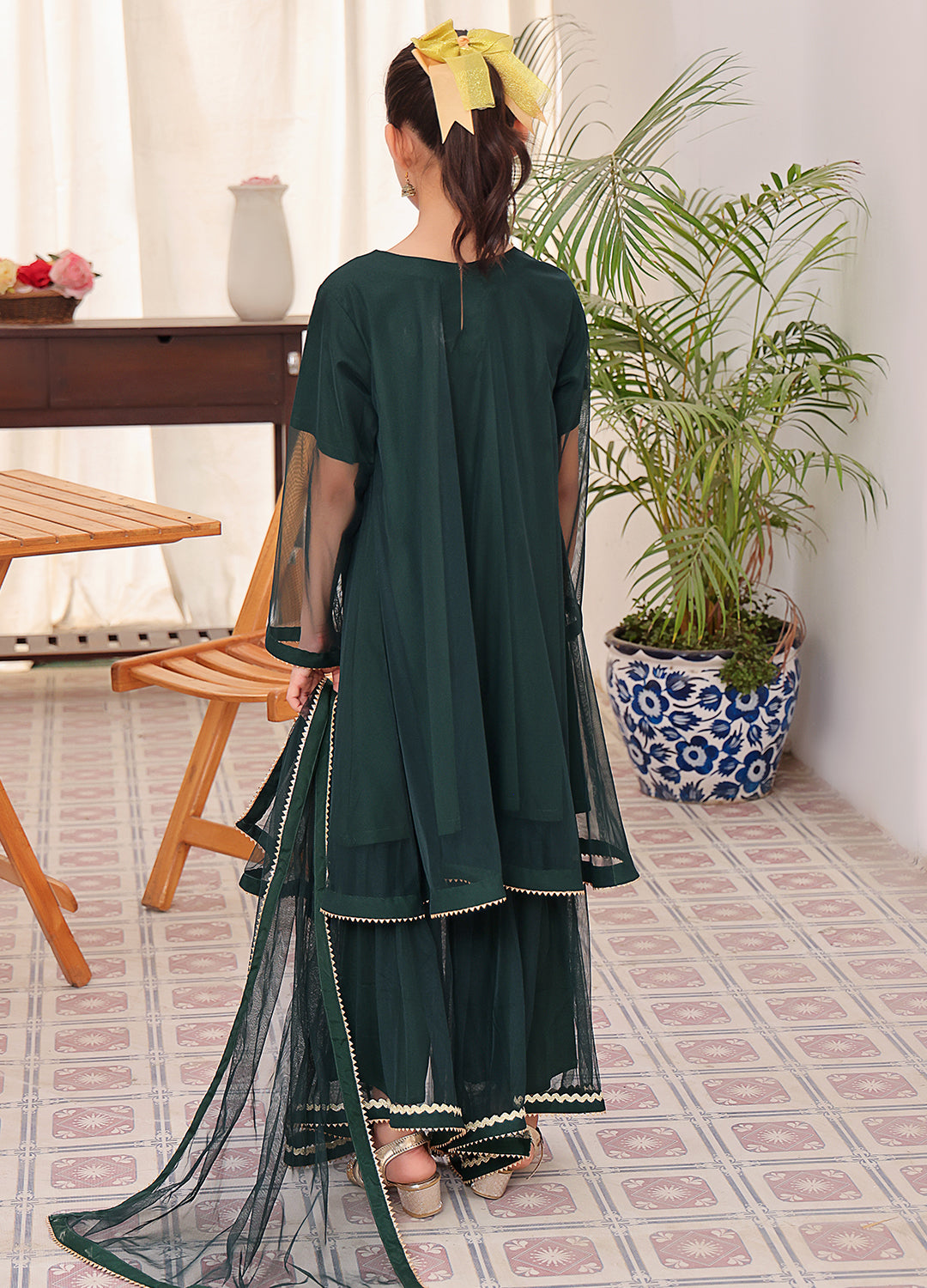 Green Fancy kids 3pc Suit