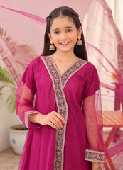 Embroidered formal 3 piece suit for girls
