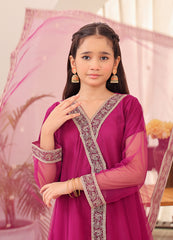 Embroidered formal 3 piece suit for girls