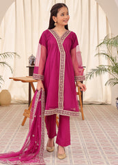 Embroidered formal 3 piece suit for girls