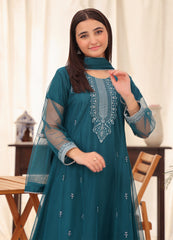 Embroidered formal 3 piece suit for girls