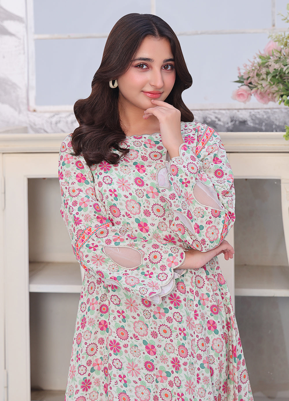 Floral Khaddar Printed Kurta Set