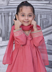 khaddar formal 3 piece stitched suit for kids