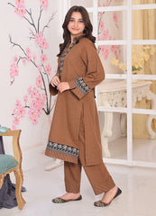 Khaddar Brown Embroidered Set