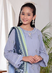 Embroidered 3 Piece Stitched Suit for Girls