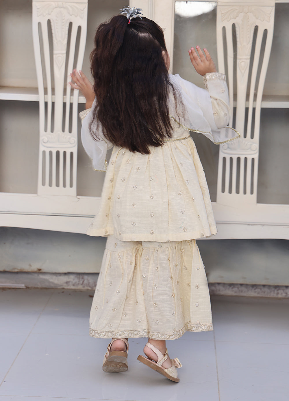 khaddar formal 3 piece stitched suit for kids