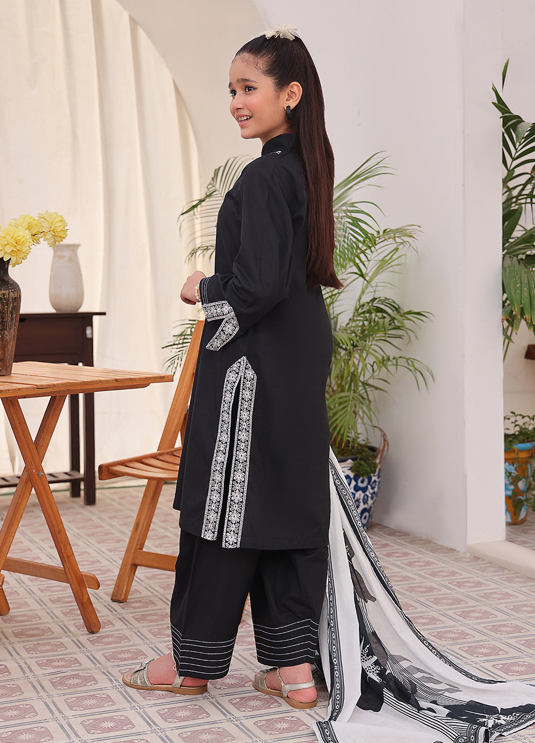 Embroidered 3 piece casual 3 piece suit for teens