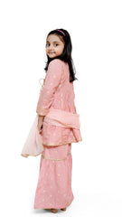 Girls light pink stitched 3pc suits