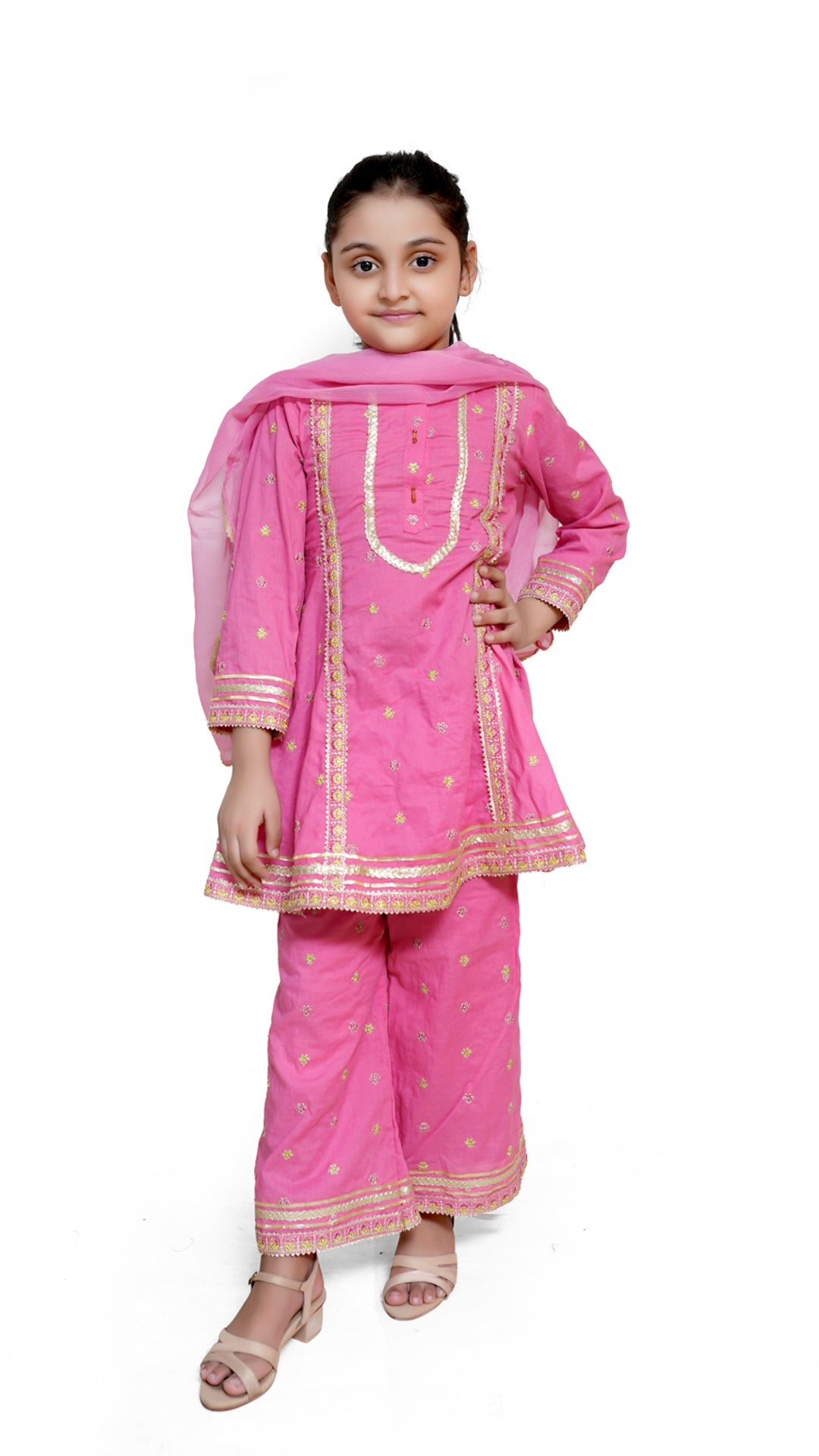 Pink kids stitched 3pc Suit