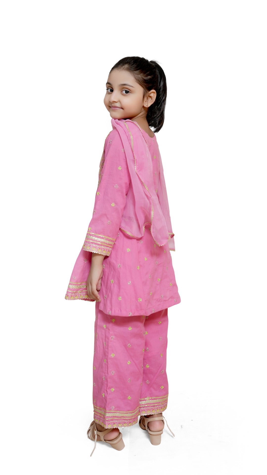 Pink kids stitched 3pc Suit