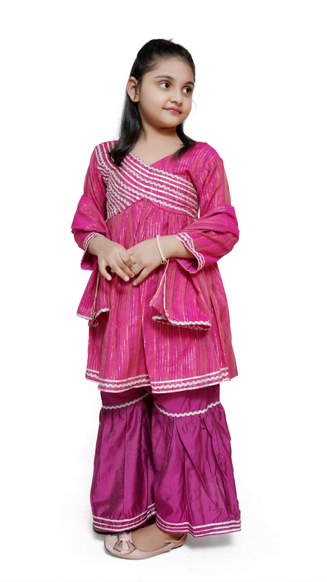 Pink kids Stitched 3pc suit
