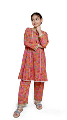 Printed kids 2pc stitched suit